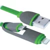 Кабель USB Defender USB10-03BP зелёный MicroUSB+Lighting 1 м 
