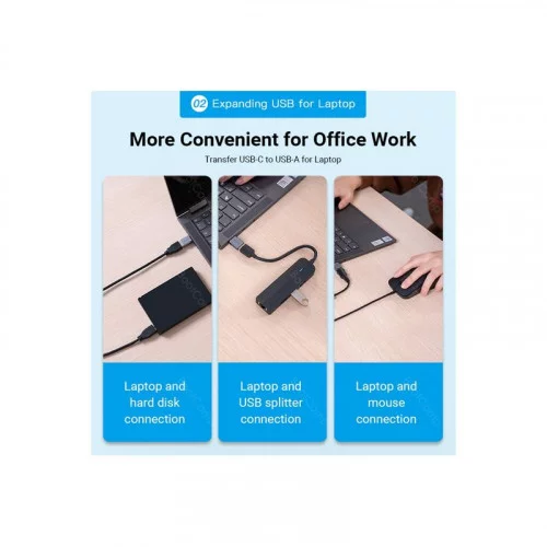 Переходник OTG USB Type-C - USB 3.0 Vention (CDQH0) 