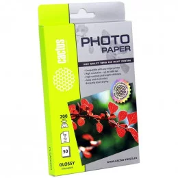 Фотобумага Cactus CS-GA620050ED A6/200г/м2/50л./белая глянцевая                                                                                                                                                                                           