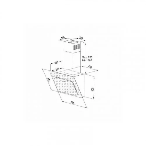 Вытяжка наклонная KORTING KHC 67590 GN 