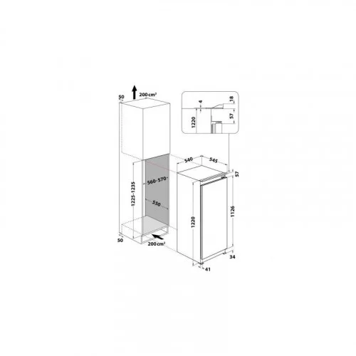 Холодильник встраиваемый WHIRLPOOL ARG 7342 