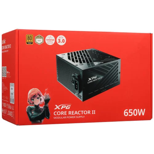 Блок питания ADATA XPG CORE REACTOR II 650 GOLD [COREREACTORII650G-BKCEU] черный 