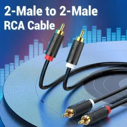 Кабель аудио Vention BCMBH (2RCA M - 2RCA M) 2м черный                                                                                                                                                                                                    