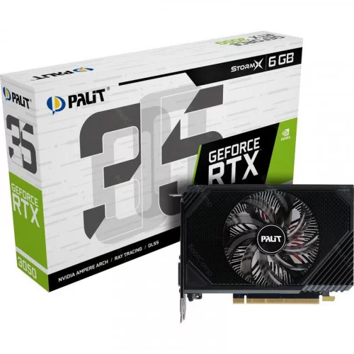 Видеокарта Palit GeForce RTX3050 StormX 6GB NE63050018JE-1070F 