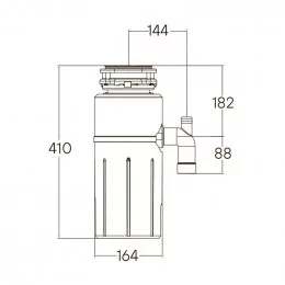 Измельчитель пищевых отходов PAULMARK INTENSO PRO-1000 (I-PRO 1000, 1,0 HP)                                                                                                                                                                               