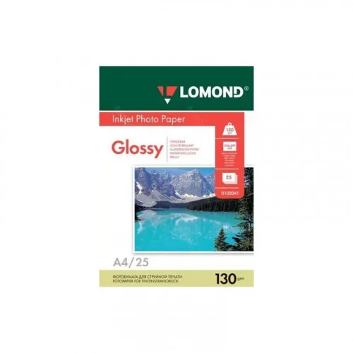Бумага глянцевая A4 Lomond 130г/м2 25лист. (0102041) 