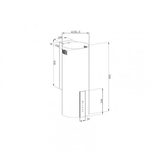 Вытяжка цилиндрическая KORTING KHC 35969 DW Cylinder 