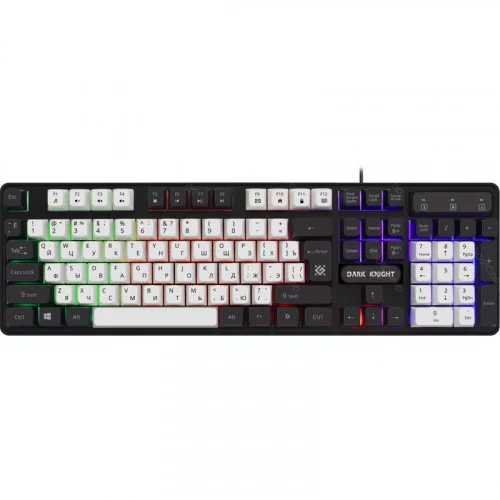 Клавиатура игровая Defender Dark Knight GK-077 бел-чёрн 