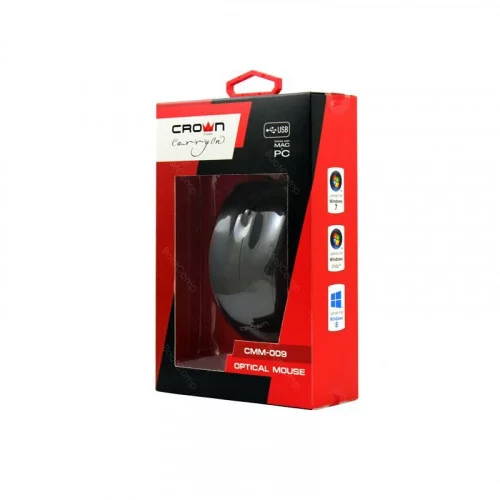 Мышь Crown CMM-009 black/orange 