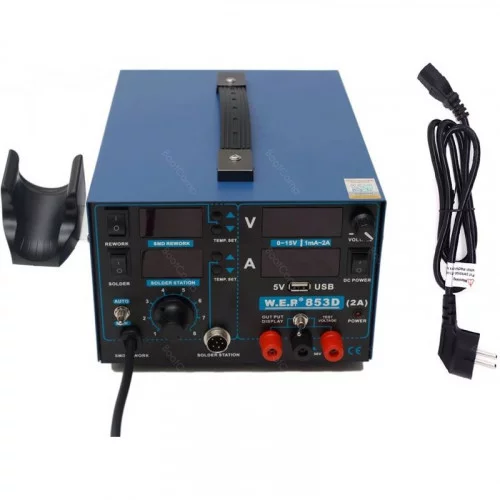Станция паяльная W.E.P 853D USB 2A с блоком питания 