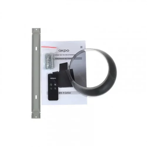 Вытяжка наклонная AKPO WK-9 Cetias 90 Inox/Black Glass 