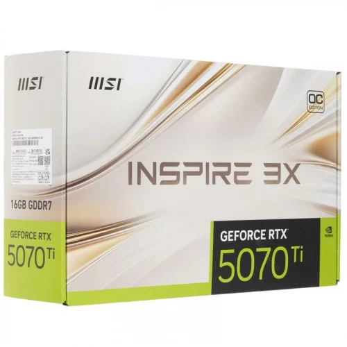 Видеокарта MSI GeForce RTX 5070 Ti INSPIRE 3X OC (RTX 5070 Ti 16G INSPIRE 3X OC) 