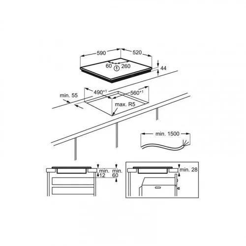 Поверхность индукционная Electrolux EIV63440BS 