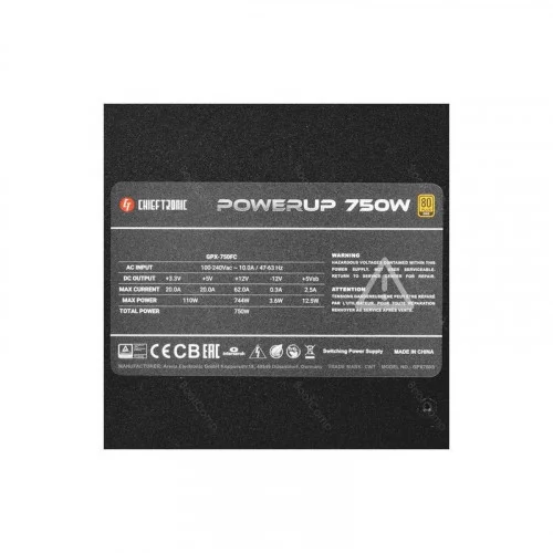Блок питания Chieftec PowerUP 750W (GPX-750FC) 