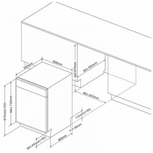 Машина посудомоечная встраиваемая Hansa ZIM 615 EQ 