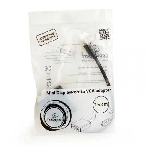 Переходник MiniDisplayPort - VGA A-mDPM-VGAF-02 black 