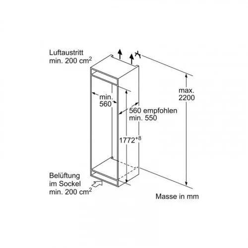 Холодильник встраиваемый Bosch KIS87AFE0 