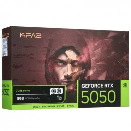 Видеокарта KFA2 GeForce RTX 5050 CORE OC 2FAN LED Black (55NSL8MHDCHK)                                                                                                                                                                                    