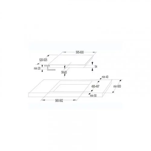 Варочная поверхность индукционная KORTING HI 64042 BW 