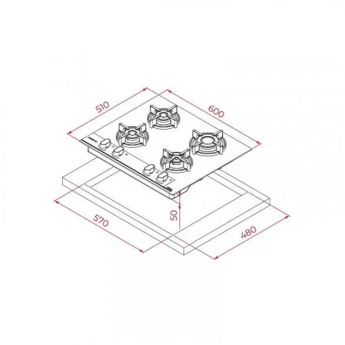 Варочная поверхность газовая TEKA GBC 64-G1 GBC BM 