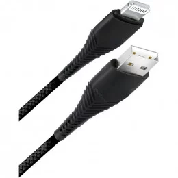 Кабель Borasco Fishbone Lightning - USB 1 метр чёрный (38507)                                                                                                                                                                                             