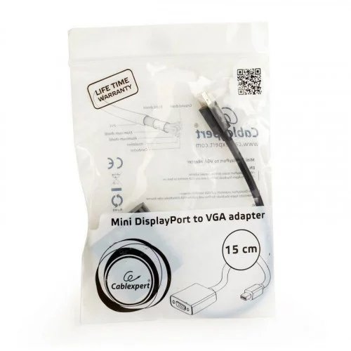 Переходник miniDisplayport - VGA GEMBIRD (AB-mDPM-VGAF-02), 0.2 метра 