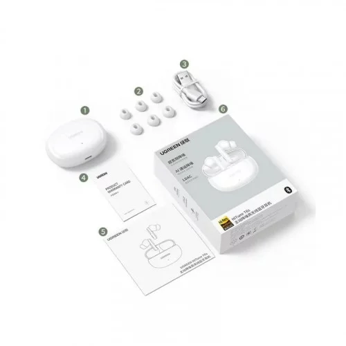 Беспроводные наушники с микрофоном UGREEN WS205 (45585) белый 