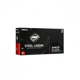 Видеокарта ASRock AMD Radeon RX 9070 XT Steel Legend Dark (RX9070XT SLD 16G)                                                                                                                                                                              