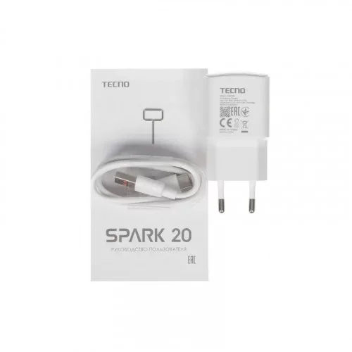 Смартфон Tecno SPARK 20 LTE 6.56” Белый (KJ5n) 256 Гб/8 Гб 
