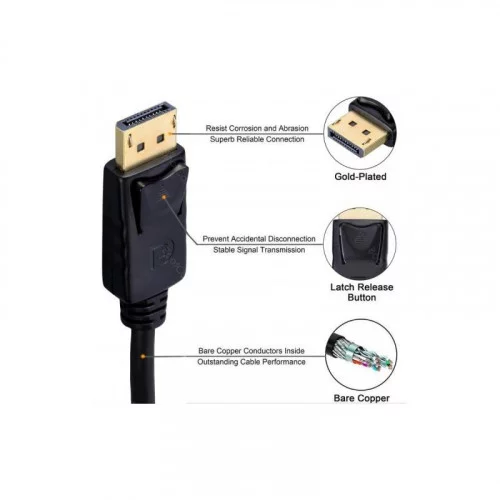 Кабель Displayport - Displayport KS-is (KS-471L-3) 3 метра 