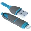 Кабель USB Defender USB10-03BP синий MicroUSB+Lightning 1 м 