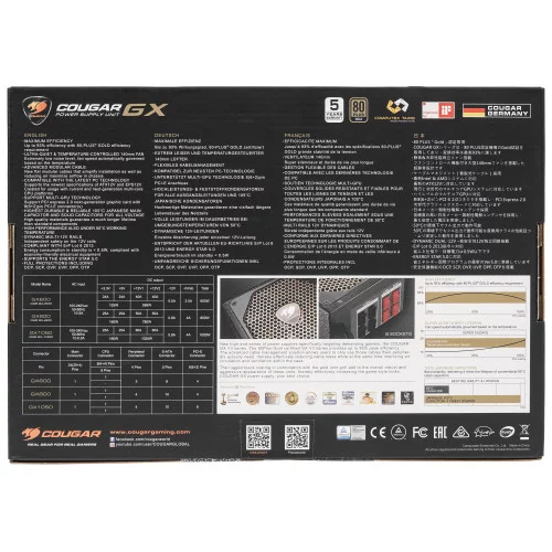 Блок питания Cougar GX 1050W [CGR GX-1050] черный 