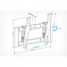 Крепление настенное для LED HOLDER LCD-T4608-B 32”-65” Наклонное                                                                                                                                                                                          