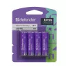 Батарейки Defender UltraPower LR6 алкалиновая LR6-4BL AA 