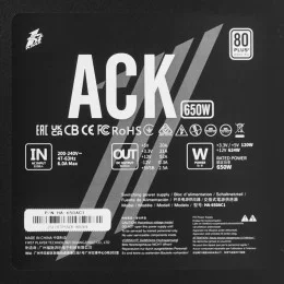 Блок питания 1STPLAYER ACK 650W Black [HA-650AC1] черный                                                                                                                                                                                                  
