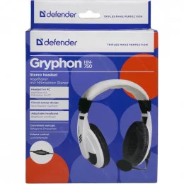 Наушники с микрофоном Defender Gryphon 750 белый                                                                                                                                                                                                          