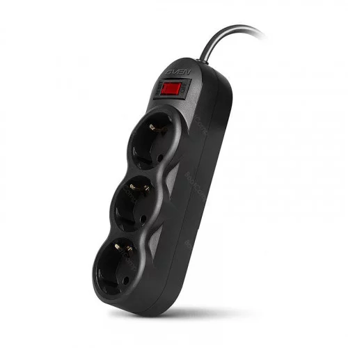 Сетевой фильтр SVEN SF-03L, 3 метра чёрный 