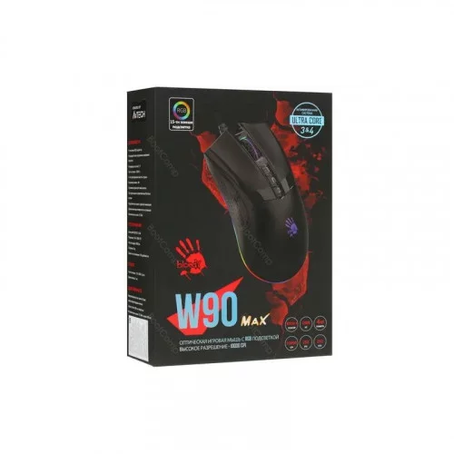 Мышь A4Tech Bloody W90 MAX Stone чёрный 