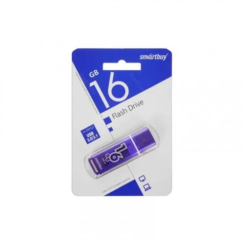 USB 3.0/3.1 Smartbuy 16GB Glossy series Dark Blue (SB16GBGS-DB) 