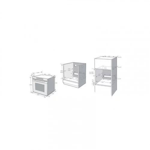 Духовка с функцией СВЧ KORTING OKB 1360 CSGW MW 