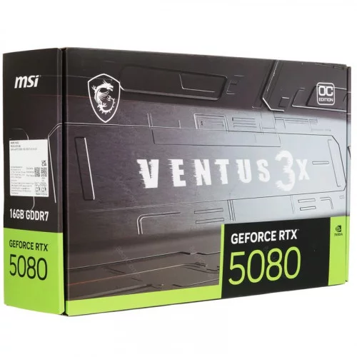 Видеокарта MSI GeForce RTX 5080 VENTUS 3X OC (RTX 5080 16G VENTUS 3X OC) 