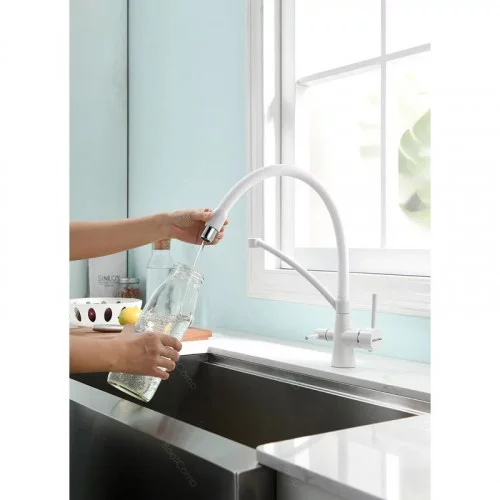 Кухонный смеситель PAULMARK SIEGEN-WH (Si213111-WH) белый 