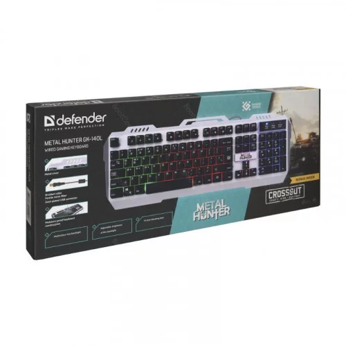 Клавиатура игровая Defender Metal Hunter GK-140L RGB 