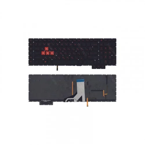 Клавиатура для HP Omen 17-AN000 черная с красной подсветкой (HP-193) 
