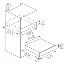 Шкаф для подогрева посуды ELICA VIRTUS WARM DRAWER 60 PP BL (PRF0191772)                                                                                                                                                                                  