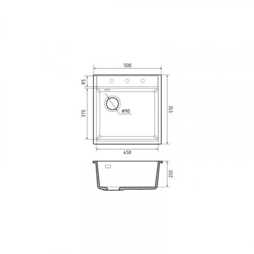 Мойка RIVELATO TESORO 505-L antracite 