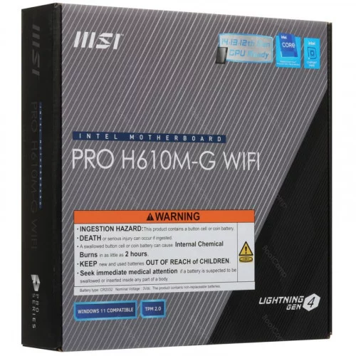 Материнская плата MSI PRO H610M-G WIFI 