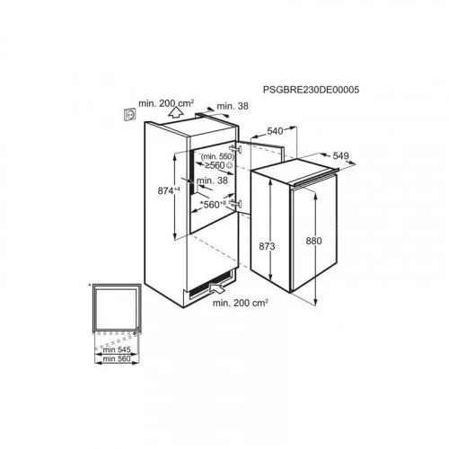 Холодильник встраиваемый Electrolux LFB2AE88S1 