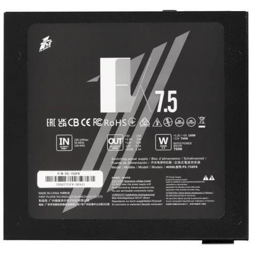 Блок питания 1STPLAYER FK 7.5 [PS-750FK] черный 