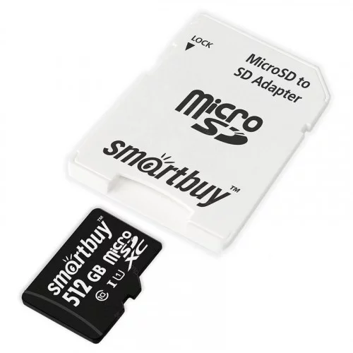 Карта памяти microSDXC 512GB Smartbuy Class 10 UHS I+адаптер SD 